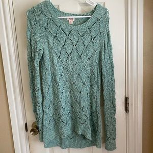 Mossimo Supply Co blue green sweater